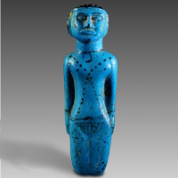 An Egyptian Middle Kingdom Faience Fertility Figurine