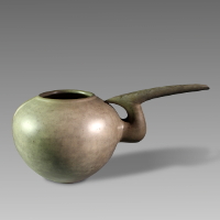 An Amlash Grey Ware Spouted Vessel