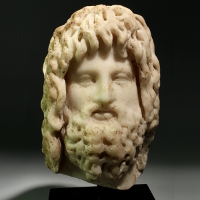A Roman Marble Head of Zeus-Sarapis