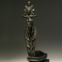 A Bronze Statuette of Atum as a Cobra
