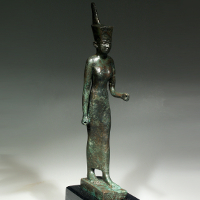 A Bronze Statuette of the Goddess Neith