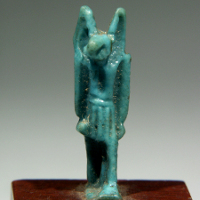 A Glazed Amulet of the God Anubis