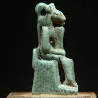A Glazed Amulet of the Goddess Sekhmet