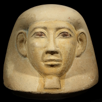 A Middle Kingdom Limestone Cover of a Canopic Jar