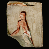 An Egyptian Polychrome Relief Fragment