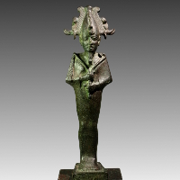 A Very Large Bronze Statuette of Osiris