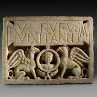 A Roman Marble Funerary Plaque