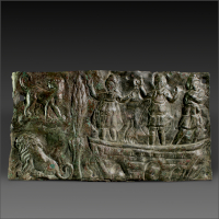 A Bronze Plaque Illustrating the Book of Daniel (Shadrach, Meshach and Abednego)