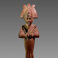 An Egyptian Wood Statuette of Osiris