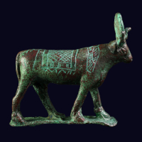 An Egyptian Bronze Statuette of the Apis Bull