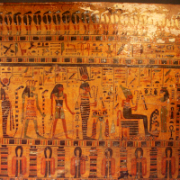 A Painted Wood Panel from a Sarcophagus